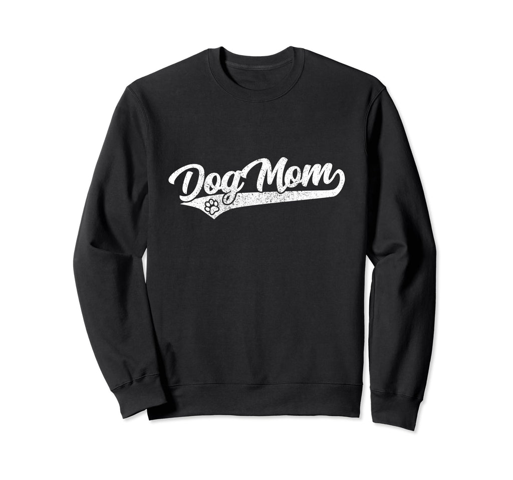 Baseball Distressed Dog Mom Dog Sweatshirt - Custom Art Print for Adults - T-Shirt, Sweatshirt, Hoodie