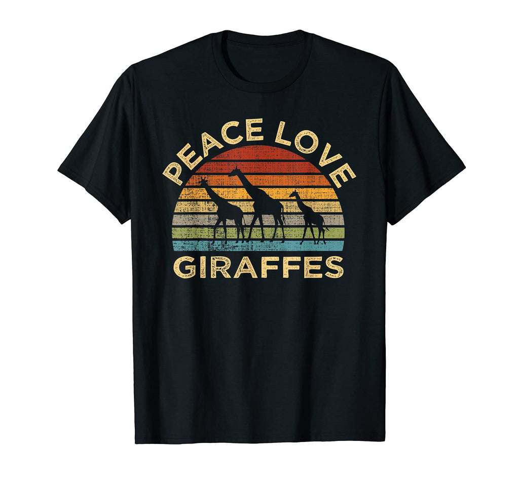 Peace Love Giraffes African Animal T-Shirt - Novelty Apparel Men Women - T-Shirt, Sweatshirt, Hoodie