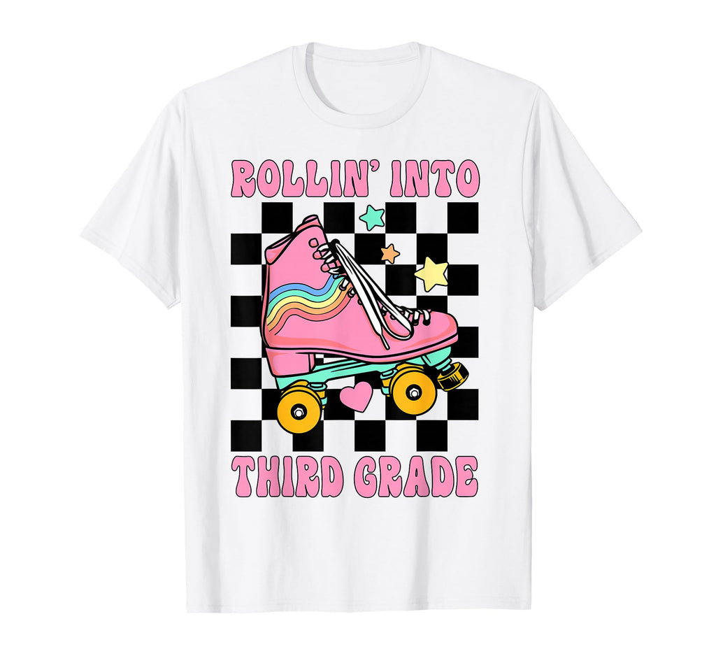 Rolling Into Third Grade Roller T-Shirt - Casual Everyday Wear Men Women - T-Shirt, Sweatshirt, Hoodie