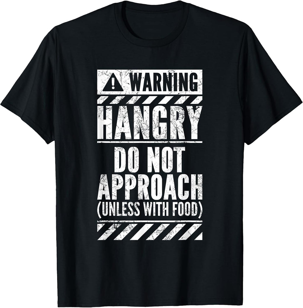 Funny Hangry Warning Sign - Adult & Kids T-Shirts, Sweatshirts & Hoodies apparel design preview 1
