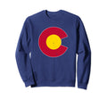 Colorado Flag C Distressed Sweatshirt - Minimalist Print for Adults - T-Shirt, Sweatshirt, Hoodie