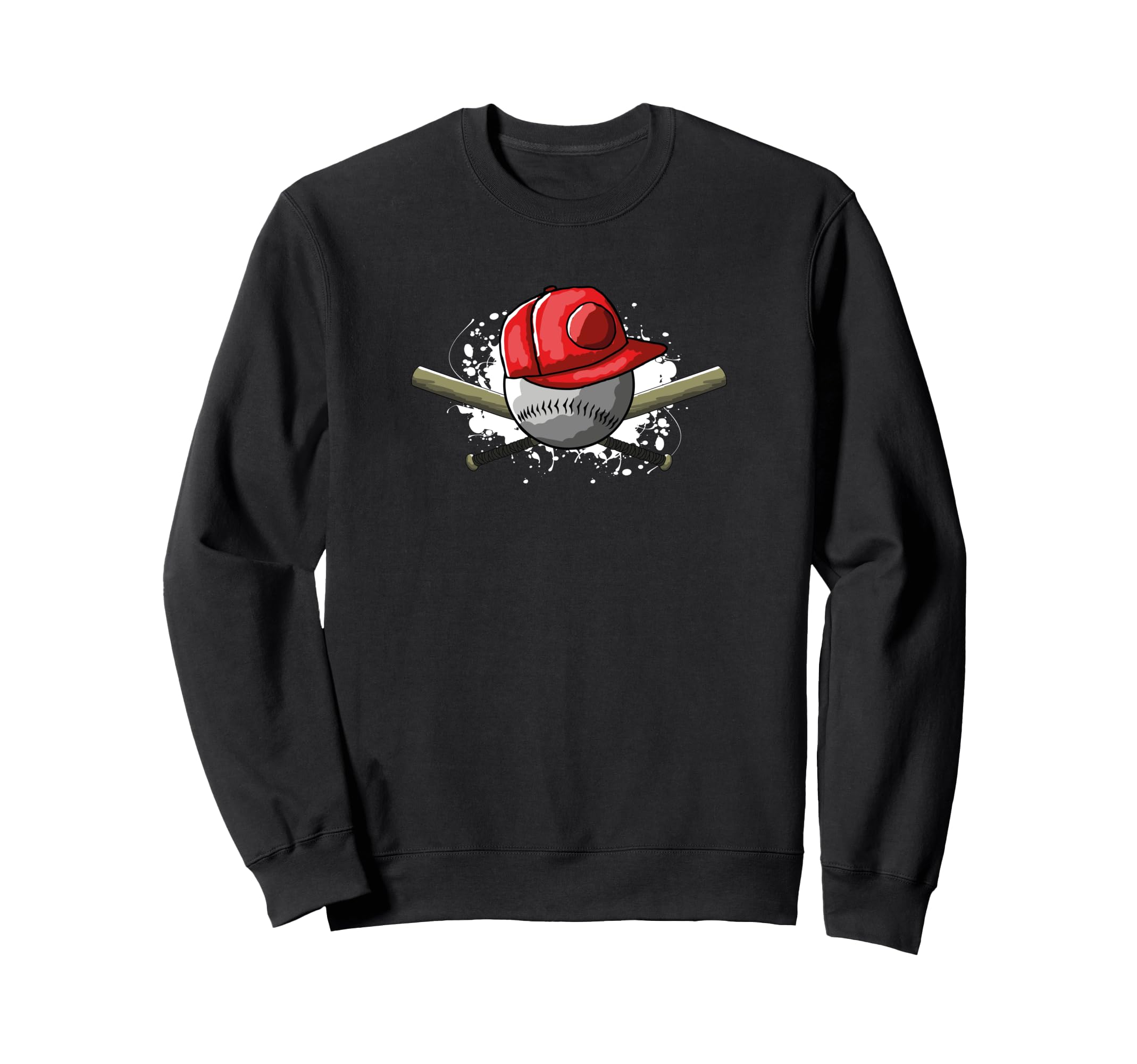 Baseball Cap Sweatshirt - Custom Art Print Men Women - T-Shirt, Sweatshirt, Hoodie