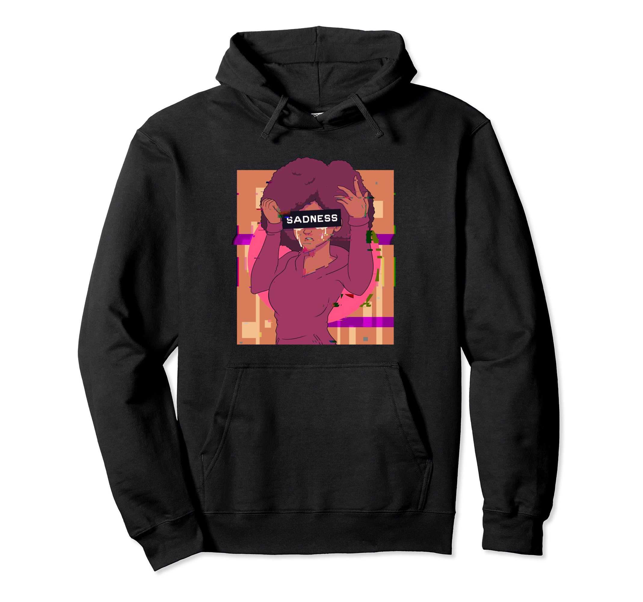 Sad Anime Japanese Aesthetic Vaporwave Hoodie - Streetwear Style Men Women - T-Shirt, Sweatshirt, Hoodie