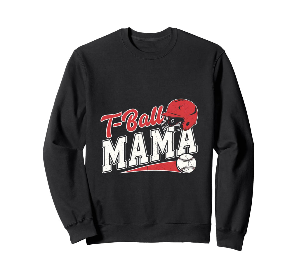 T Ball Mama Baseball Red Helmet Sweatshirt - Custom Art Print Unisex - T-Shirt, Sweatshirt, Hoodie