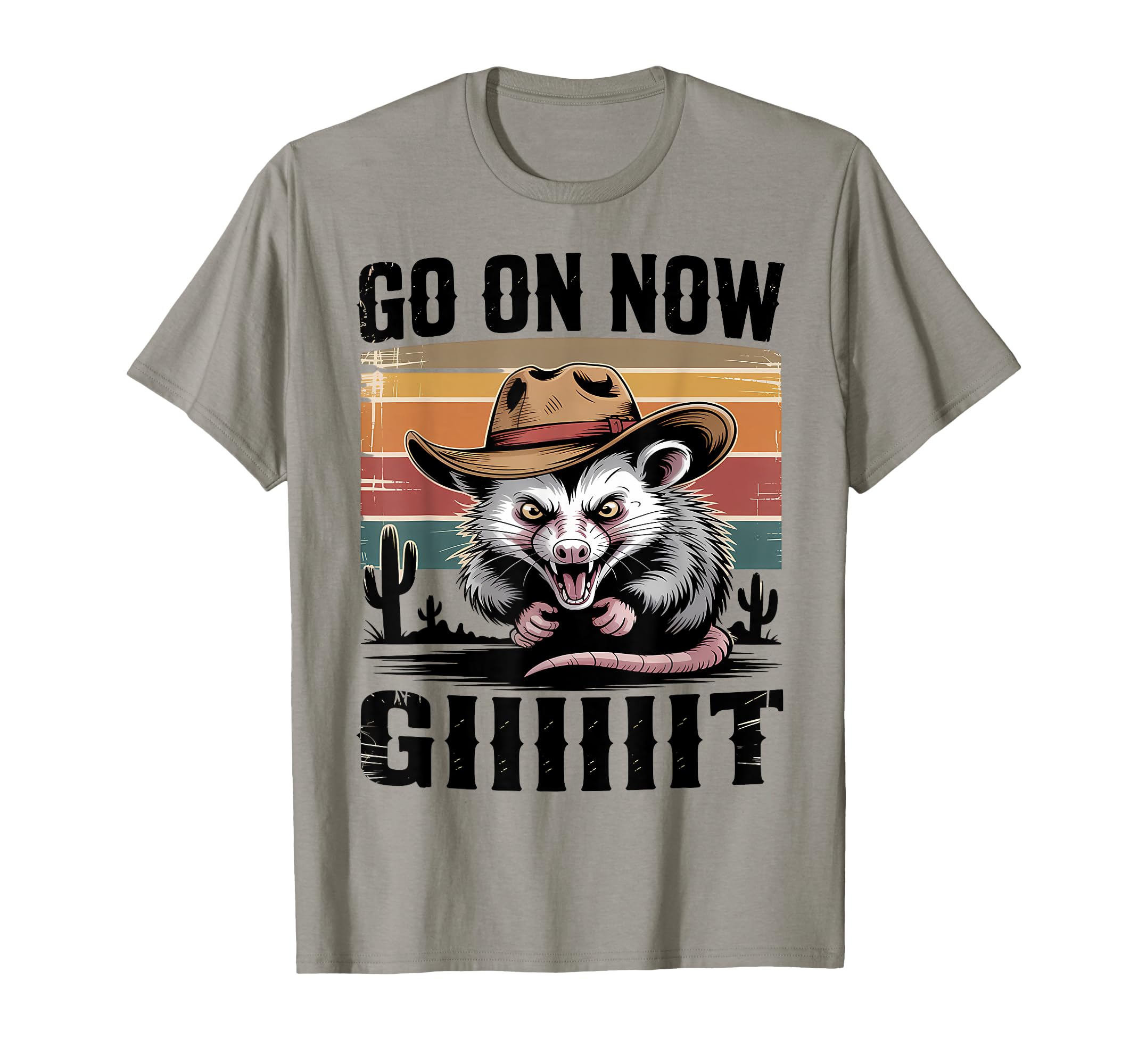 Go Now Git Western Country Possum T-Shirt - Custom Art Print Men Women - T-Shirt, Sweatshirt, Hoodie