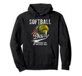 Softball Dad Like Baseball Dad Bigger Hoodie - Minimalist Print for Adults - T-Shirt, Sweatshirt, Hoodie