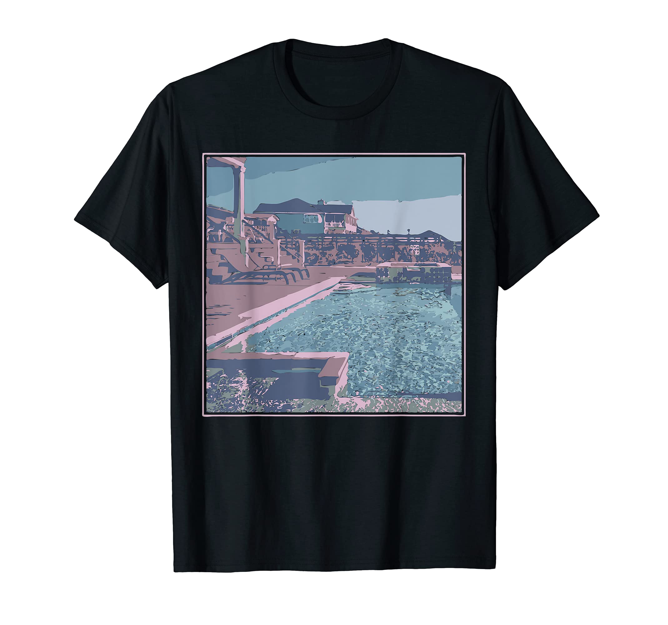 Vaporwave Aesthetics Funny Swimming T-Shirt - Aesthetic Graphic for Adults - T-Shirt, Sweatshirt, Hoodie
