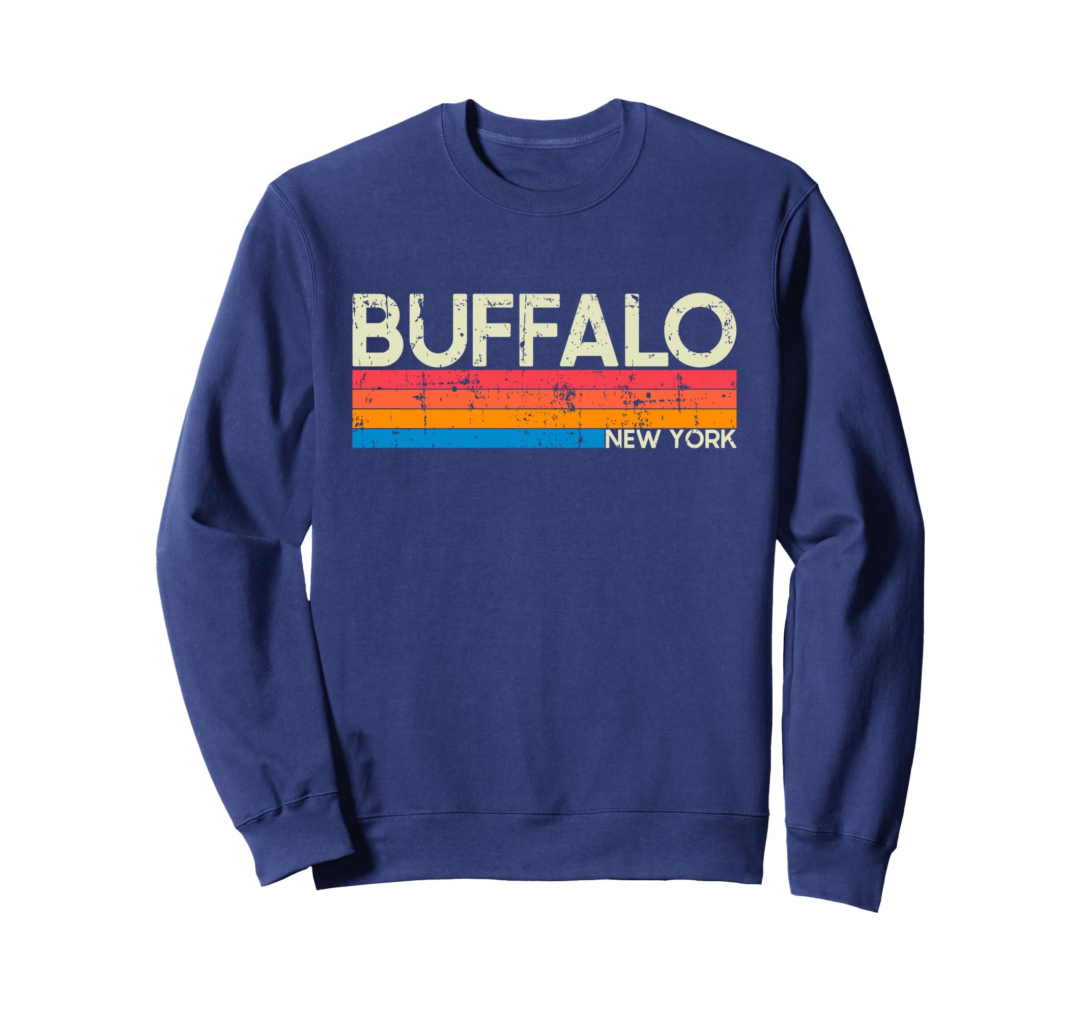 Buffalo New York Distressed Sweatshirt - Casual Everyday Wear for Adults - T-Shirt, Sweatshirt, Hoodie