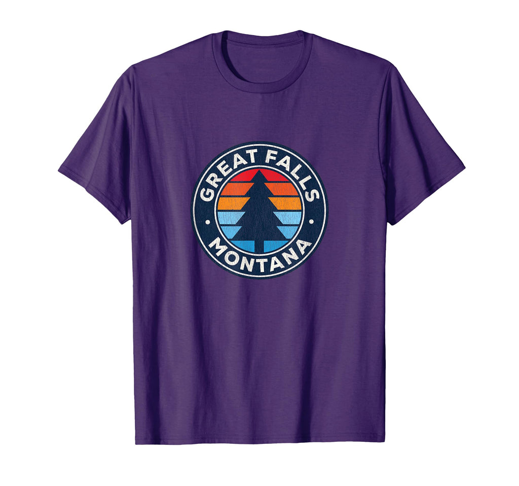 Great Falls Montana Mt 70S T-Shirt - Graphic Print Unisex - T-Shirt, Sweatshirt, Hoodie