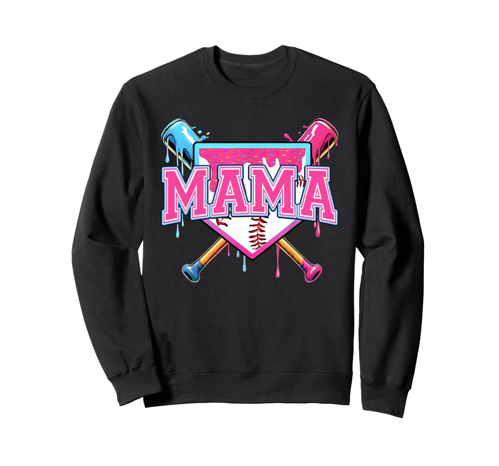 Baseball Drip Mom Ice Cream Drip Sweatshirt - Custom Art Print for Adults - T-Shirt, Sweatshirt, Hoodie
