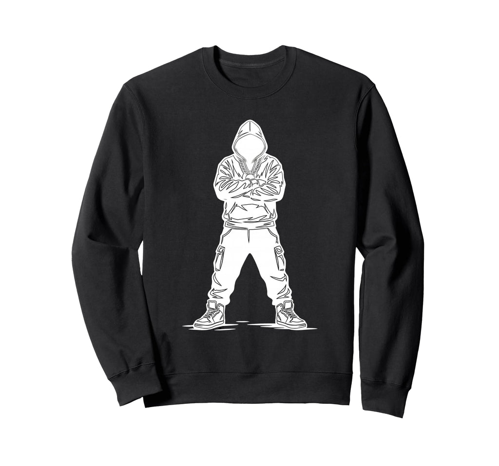 Old School Hip Hop Hodded Vibe Sweatshirt - Custom Art Print for Adults - T-Shirt, Sweatshirt, Hoodie