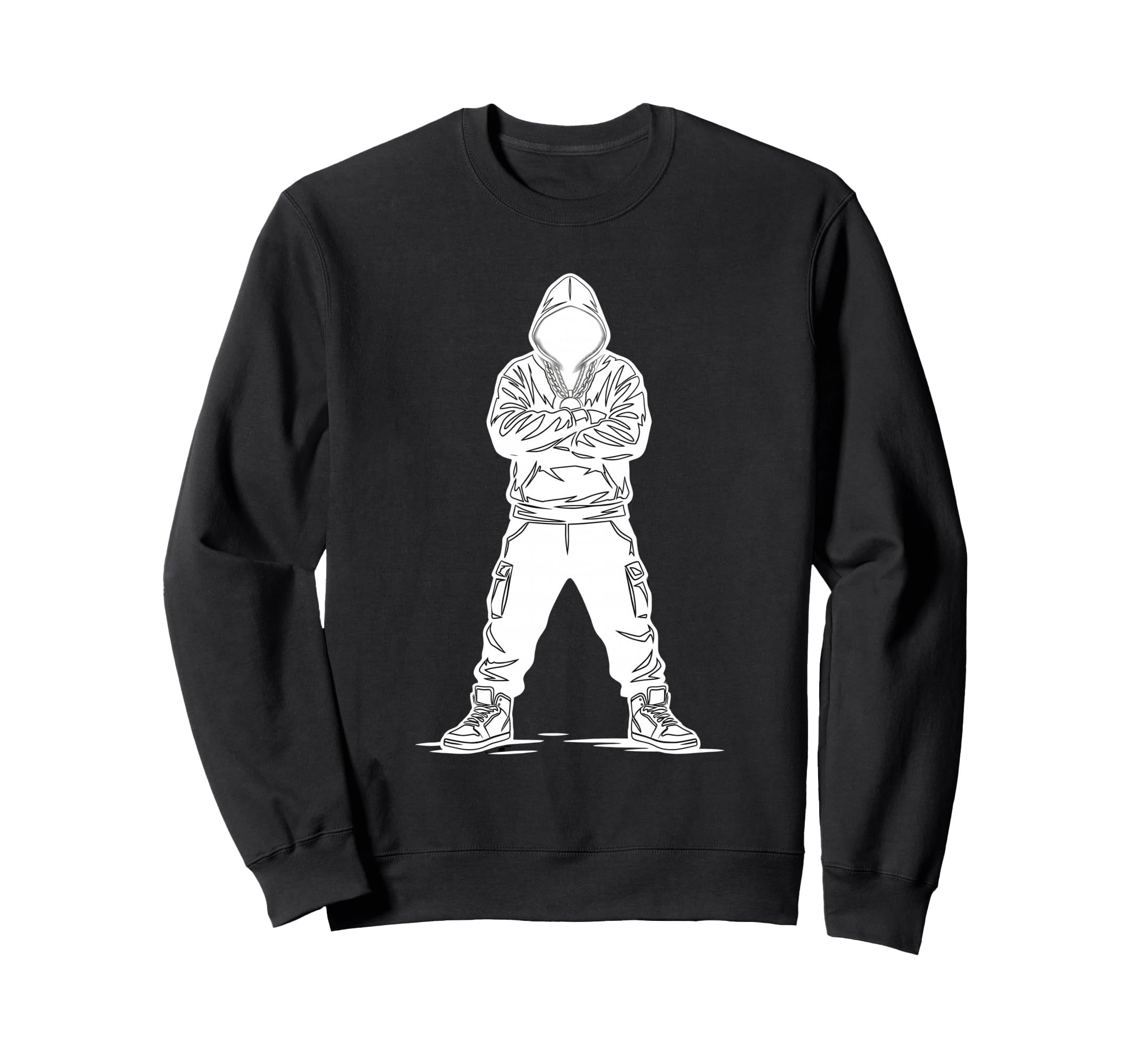 Old School Hip Hop Hodded Vibe Sweatshirt - Custom Art Print for Adults - T-Shirt, Sweatshirt, Hoodie