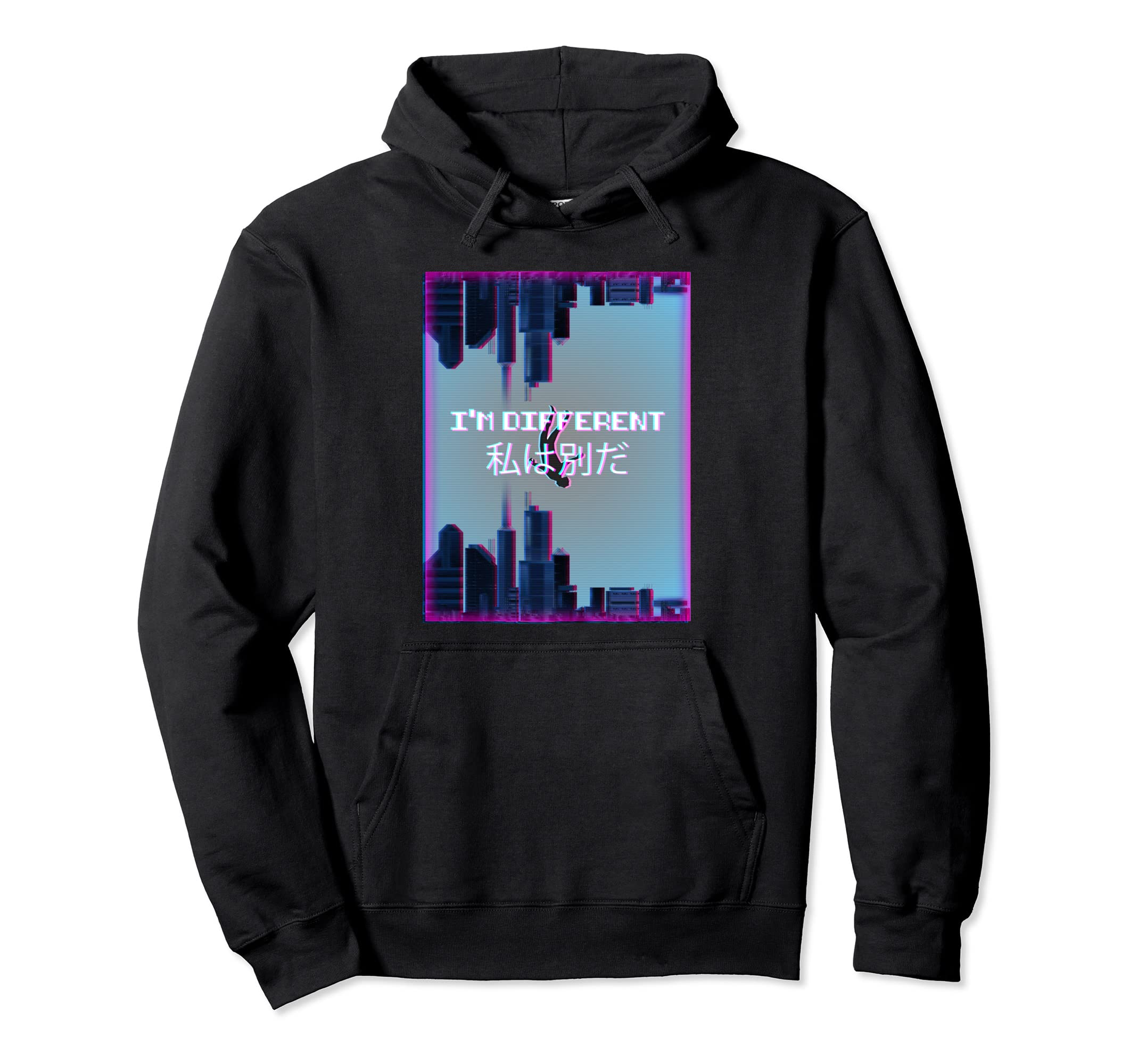 Im Different Aesthetic Vaporwave 90S Hoodie - Streetwear Style Unisex - T-Shirt, Sweatshirt, Hoodie