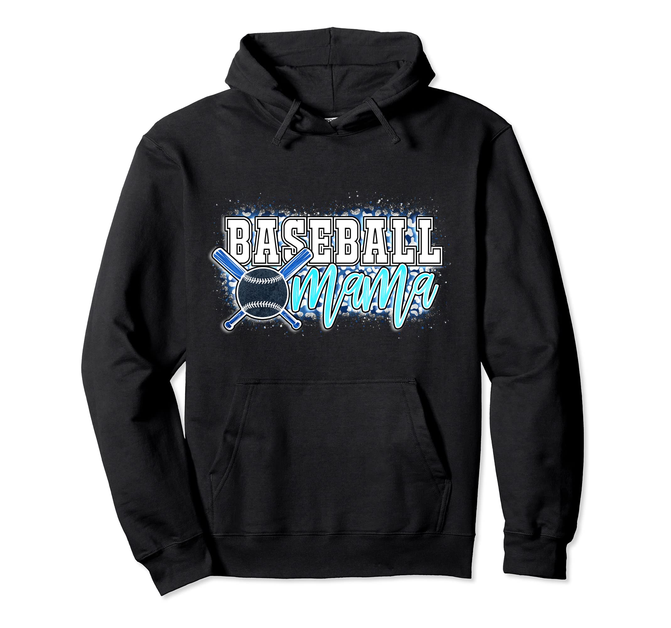 Baseball Mama Leopard D Cor Theme Hoodie - Novelty Apparel for Adults - T-Shirt, Sweatshirt, Hoodie