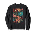 Autism Aunt Boho Flowers Sweatshirt - Fun Novelty Design Men Women - T-Shirt, Sweatshirt, Hoodie