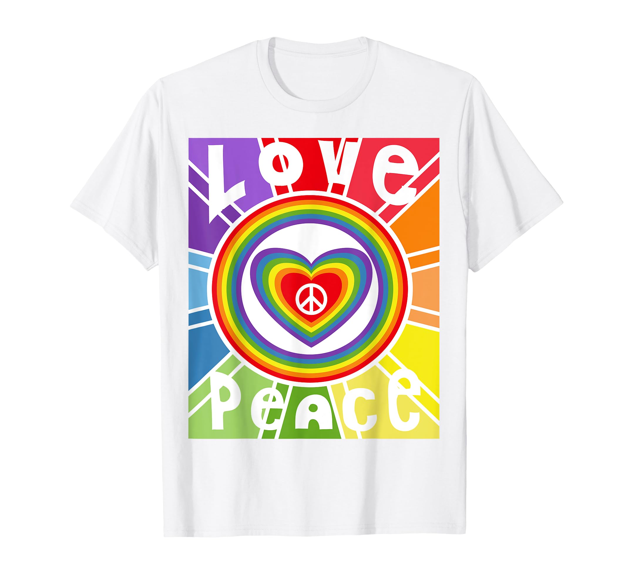 Peace Sign Love 60S 70S Tie Dye T-Shirt - Streetwear Style for Adults - T-Shirt, Sweatshirt, Hoodie