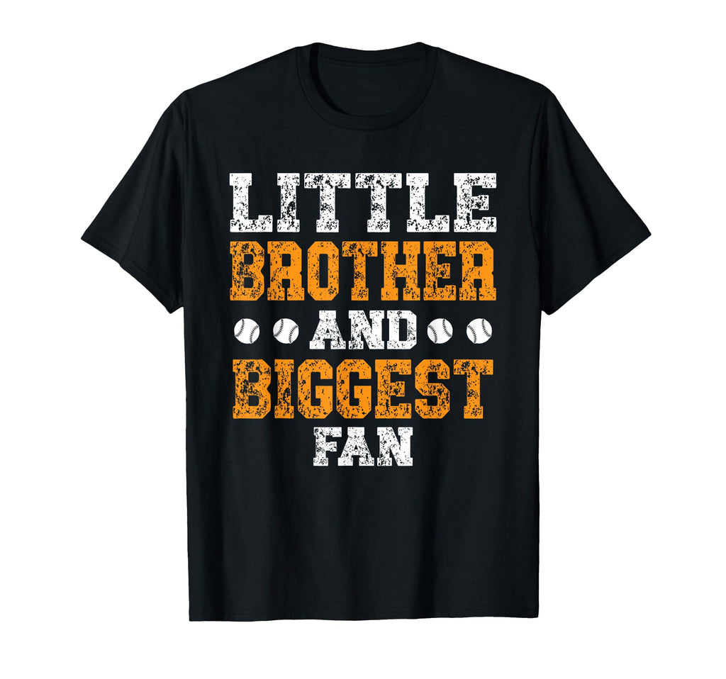 Little Brother And Biggest Fan Softball T-Shirt - Unique Graphic Unisex - T-Shirt, Sweatshirt, Hoodie
