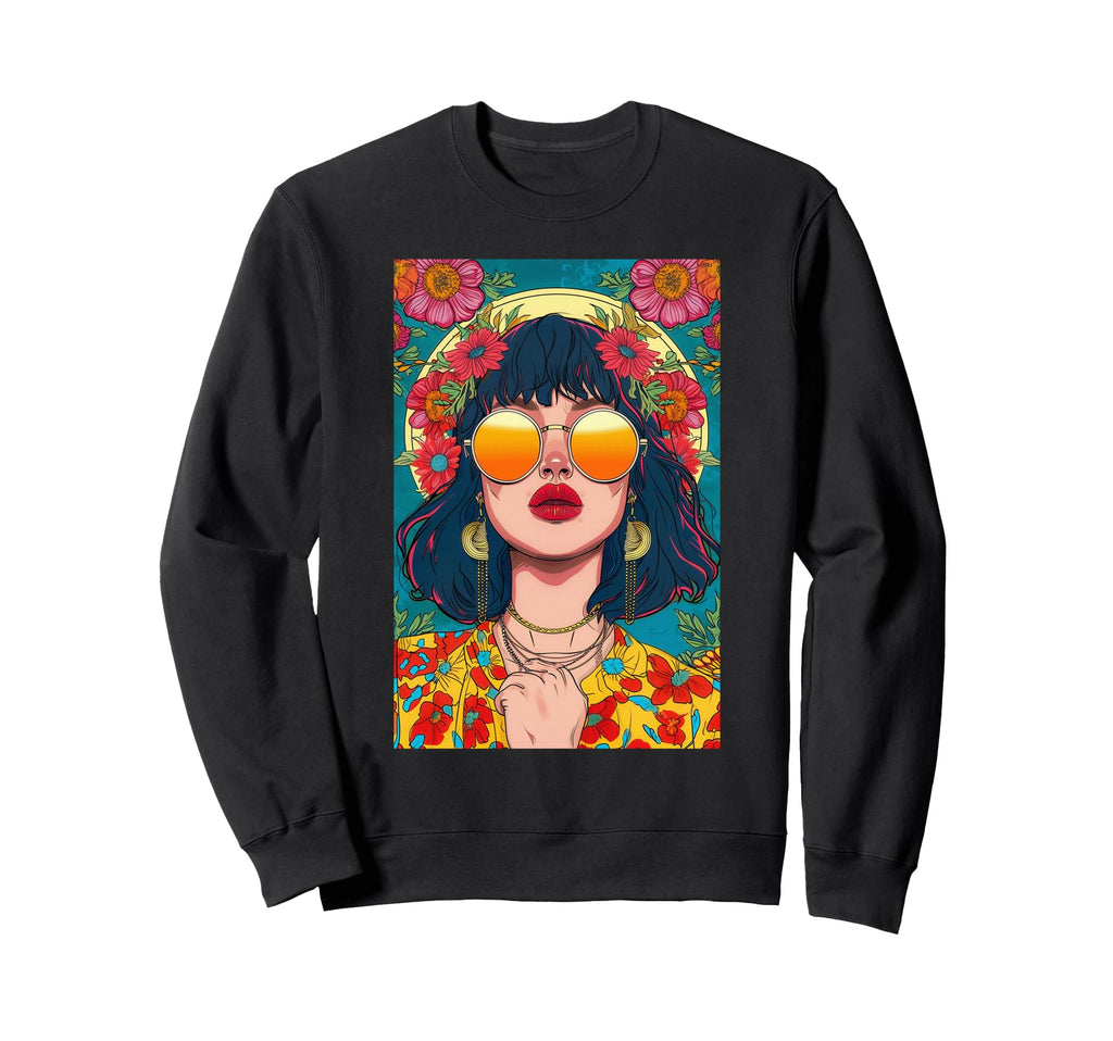 Boho And Flowers Art Magic Nature Sweatshirt - Unique Graphic Men Women - T-Shirt, Sweatshirt, Hoodie