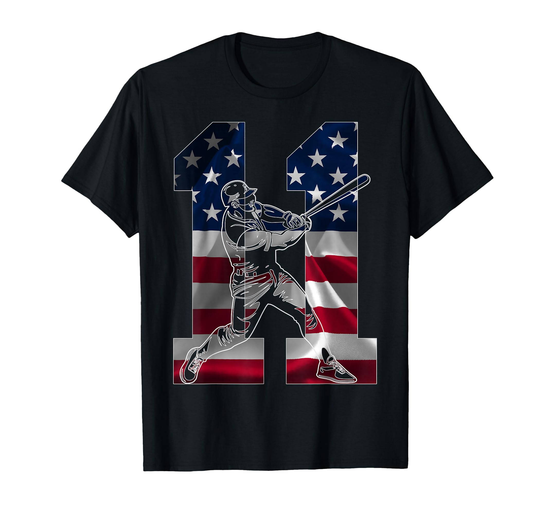 Number 11 Years Baseball 11Th Birthday T-Shirt - Trendy Graphic Unisex - T-Shirt, Sweatshirt, Hoodie