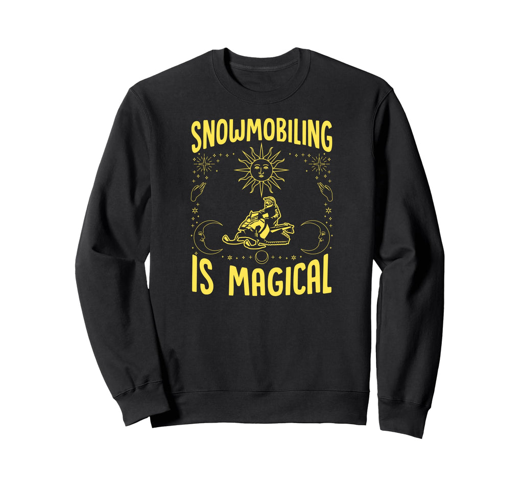 Snowmobiling Is Magical Sun Sweatshirt - Aesthetic Graphic Unisex - T-Shirt, Sweatshirt, Hoodie