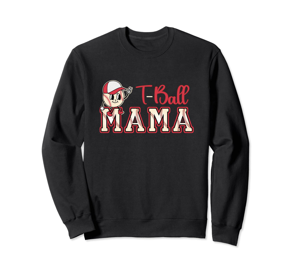 Tball Mama Art Funny Baseball Mom Sweatshirt - Minimalist Print Men Women - T-Shirt, Sweatshirt, Hoodie