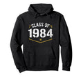Class 1984 School Graduation Distressed Hoodie - Fun Novelty Design Unisex - T-Shirt, Sweatshirt, Hoodie
