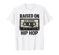 Raised Old School Hip Hop Cassette T-Shirt - Minimalist Print Unisex - T-Shirt, Sweatshirt, Hoodie