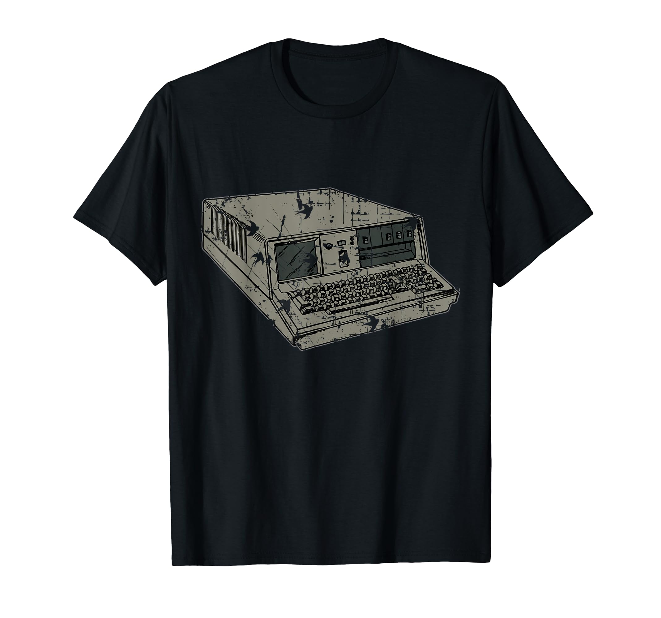 Distressed Computer Terminal T-Shirt - Trendy Graphic Men Women - T-Shirt, Sweatshirt, Hoodie