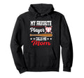 My Favorite Player Calls Me Mom Baseball Hoodie - Graphic Print for Adults - T-Shirt, Sweatshirt, Hoodie
