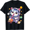 Cosmic Galaxy Boba Cat Space Kawaii Anime - Adult & Kids T-Shirts, Sweatshirts & Hoodies apparel design preview 1