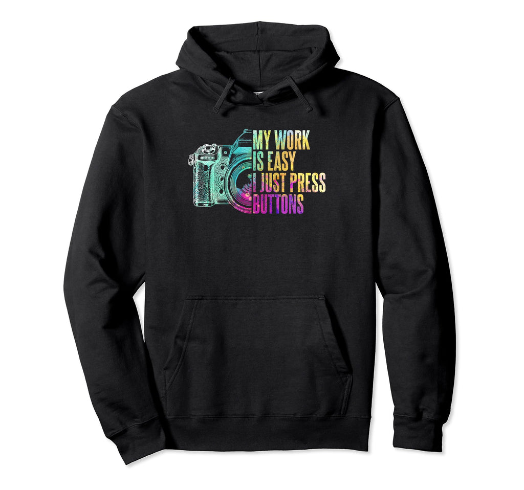 Funny Photographer Camera Hoodie - Minimalist Print Men Women - T-Shirt, Sweatshirt, Hoodie