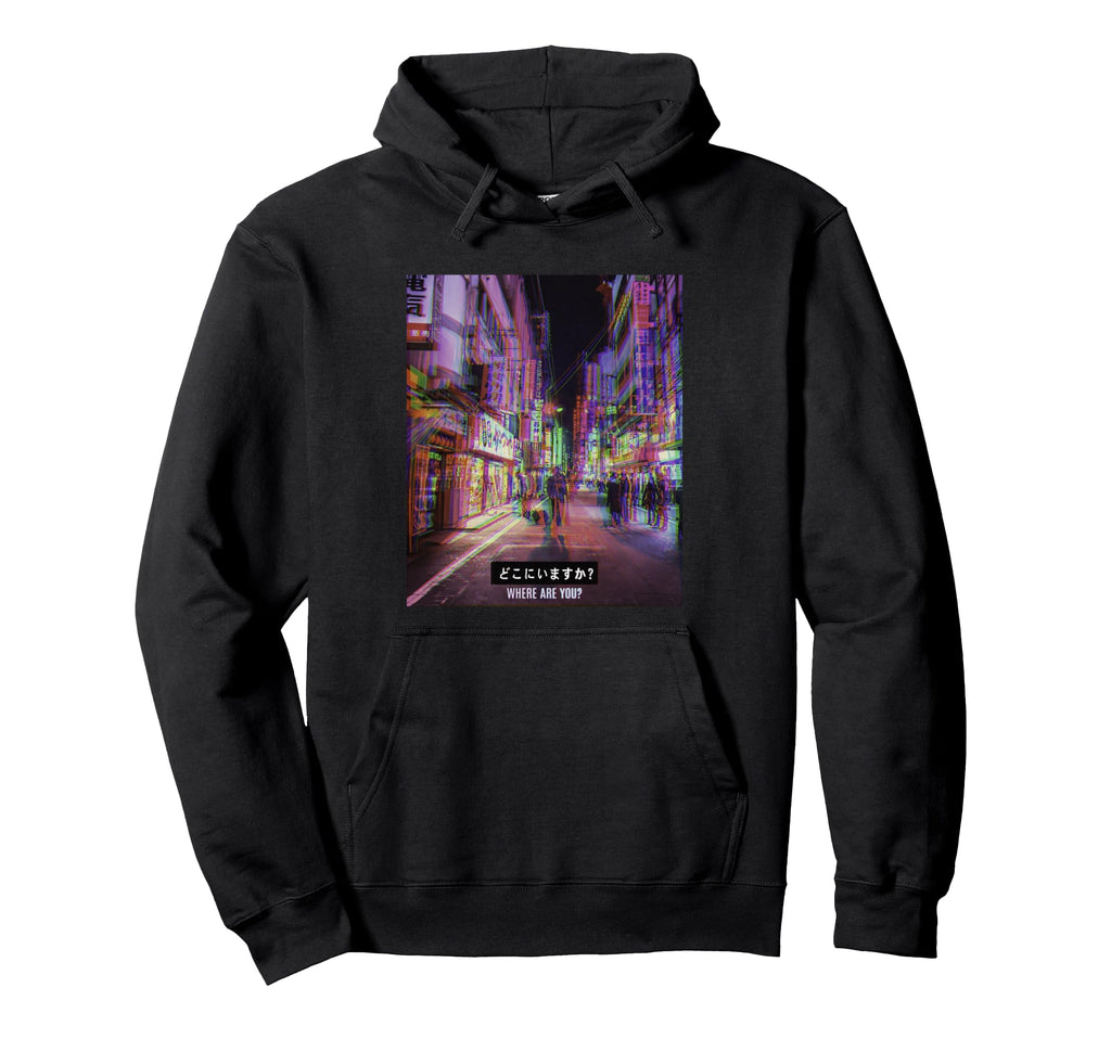Vaporwave Aesthetic Glitch Japan 80S 90S Hoodie - Custom Art Print Unisex - T-Shirt, Sweatshirt, Hoodie