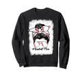 Baseball Mom Mama Messy Bun Sweatshirt - Novelty Apparel for Adults - T-Shirt, Sweatshirt, Hoodie