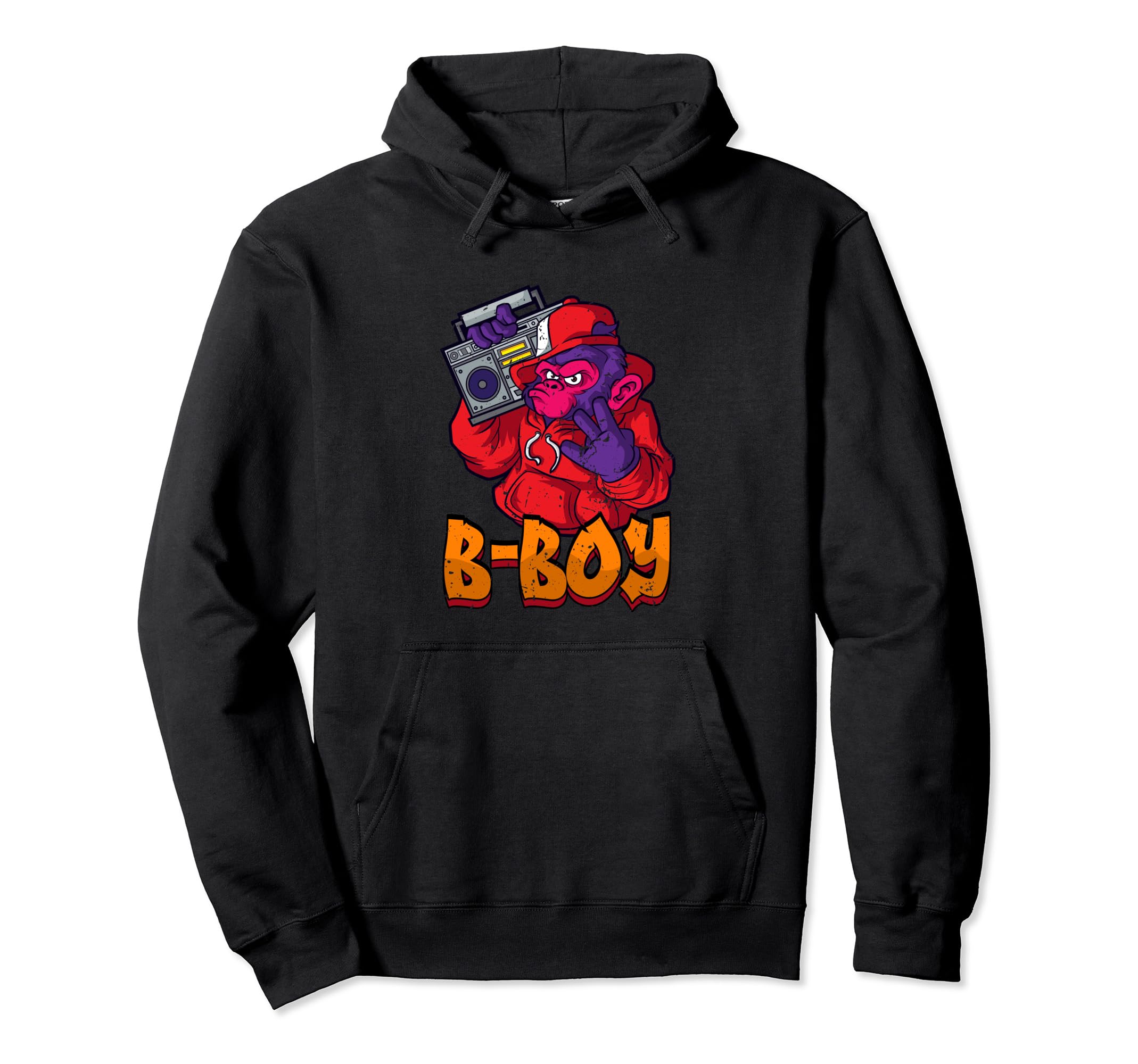 B Hip Hop Boombox Old School Rap Hoodie - Trendy Graphic for Adults - T-Shirt, Sweatshirt, Hoodie