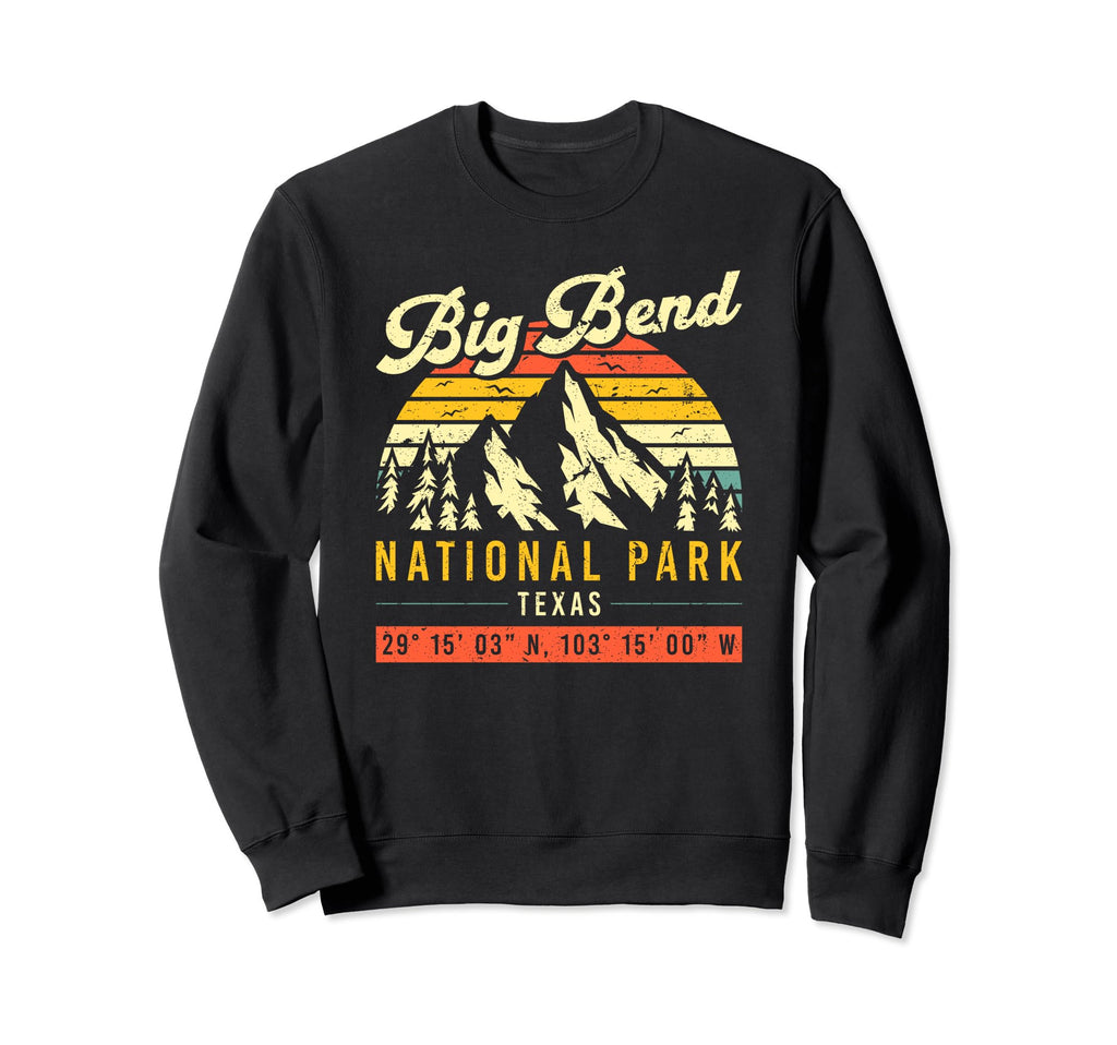 Big Bend Coordinates Texas Sweatshirt - Custom Art Print for Adults - T-Shirt, Sweatshirt, Hoodie