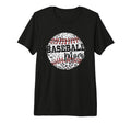 Leopard Baseball Mom Distressed Sports T-Shirt - Fun Novelty Design Unisex - T-Shirt, Sweatshirt, Hoodie