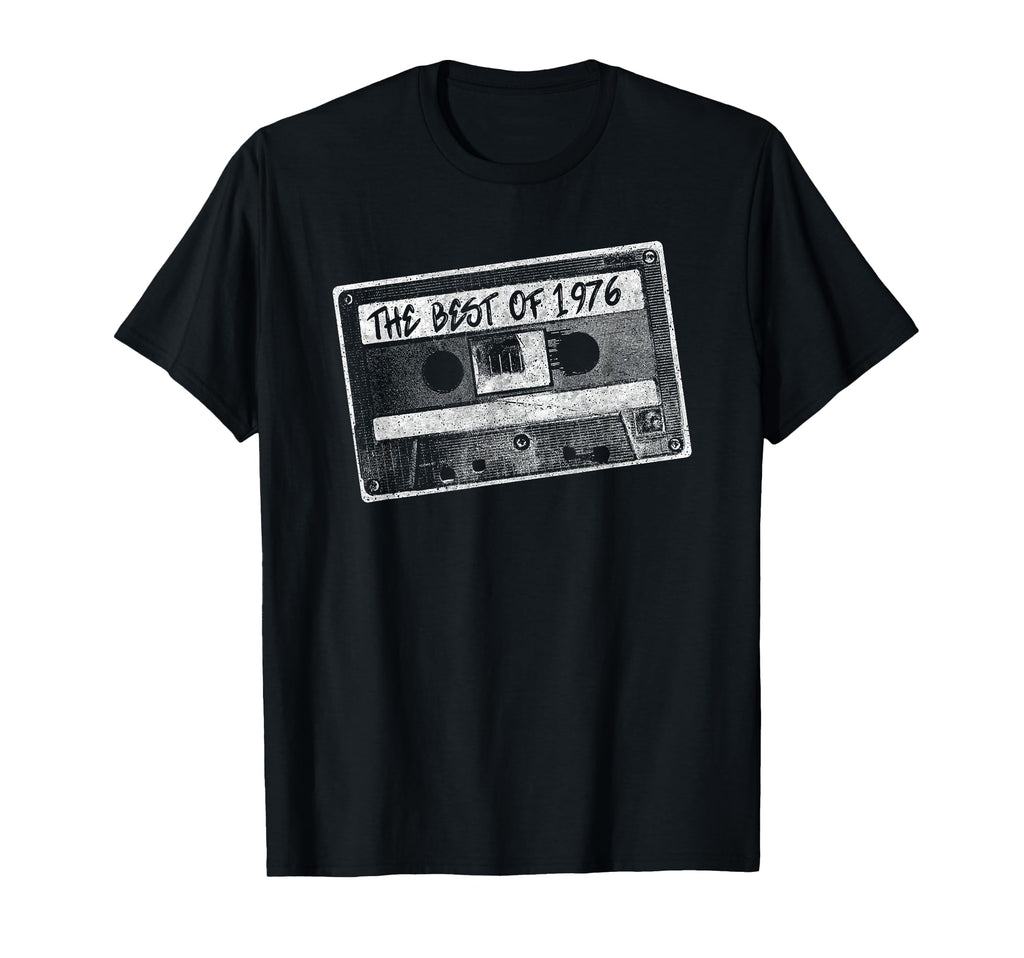 Cassette Tape Best 1976 Born Birthday T-Shirt - Graphic Print Men Women - T-Shirt, Sweatshirt, Hoodie