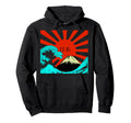 Vaporwave Aesthetic Rising Sun Over Mt Hoodie - Graphic Print Men Women - T-Shirt, Sweatshirt, Hoodie