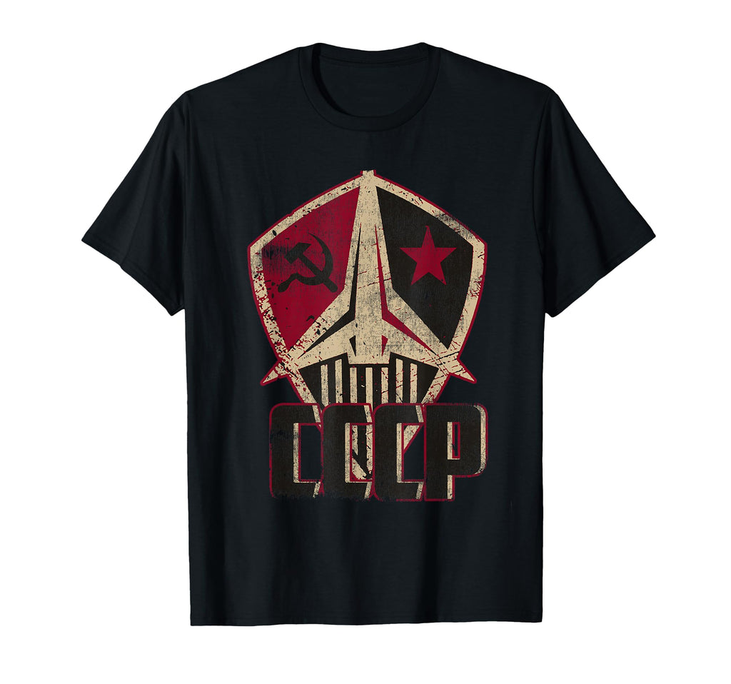 Soviet Russian Ussr Space Distressed T-Shirt - Fun Novelty Design Unisex - T-Shirt, Sweatshirt, Hoodie