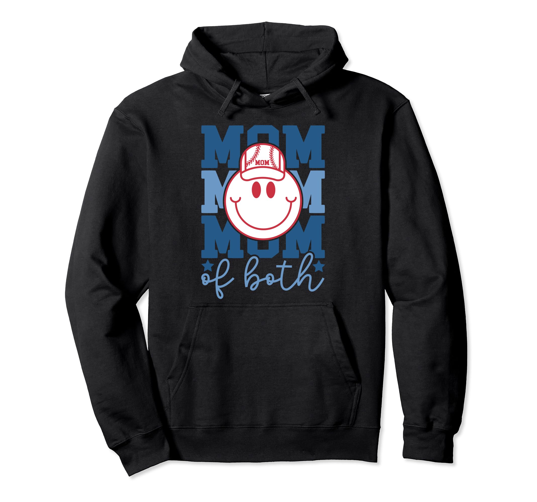 Mom Both Softball Baseball Mama Moms Hoodie - Custom Art Print Men Women - T-Shirt, Sweatshirt, Hoodie