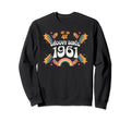 Groovy Since 1961 Birthday Sweatshirt - Aesthetic Graphic for Adults - T-Shirt, Sweatshirt, Hoodie
