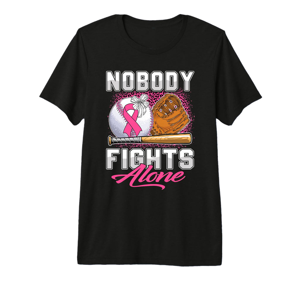 Nobody Fights Alone Breast Cancer T-Shirt - Streetwear Style Men Women - T-Shirt, Sweatshirt, Hoodie
