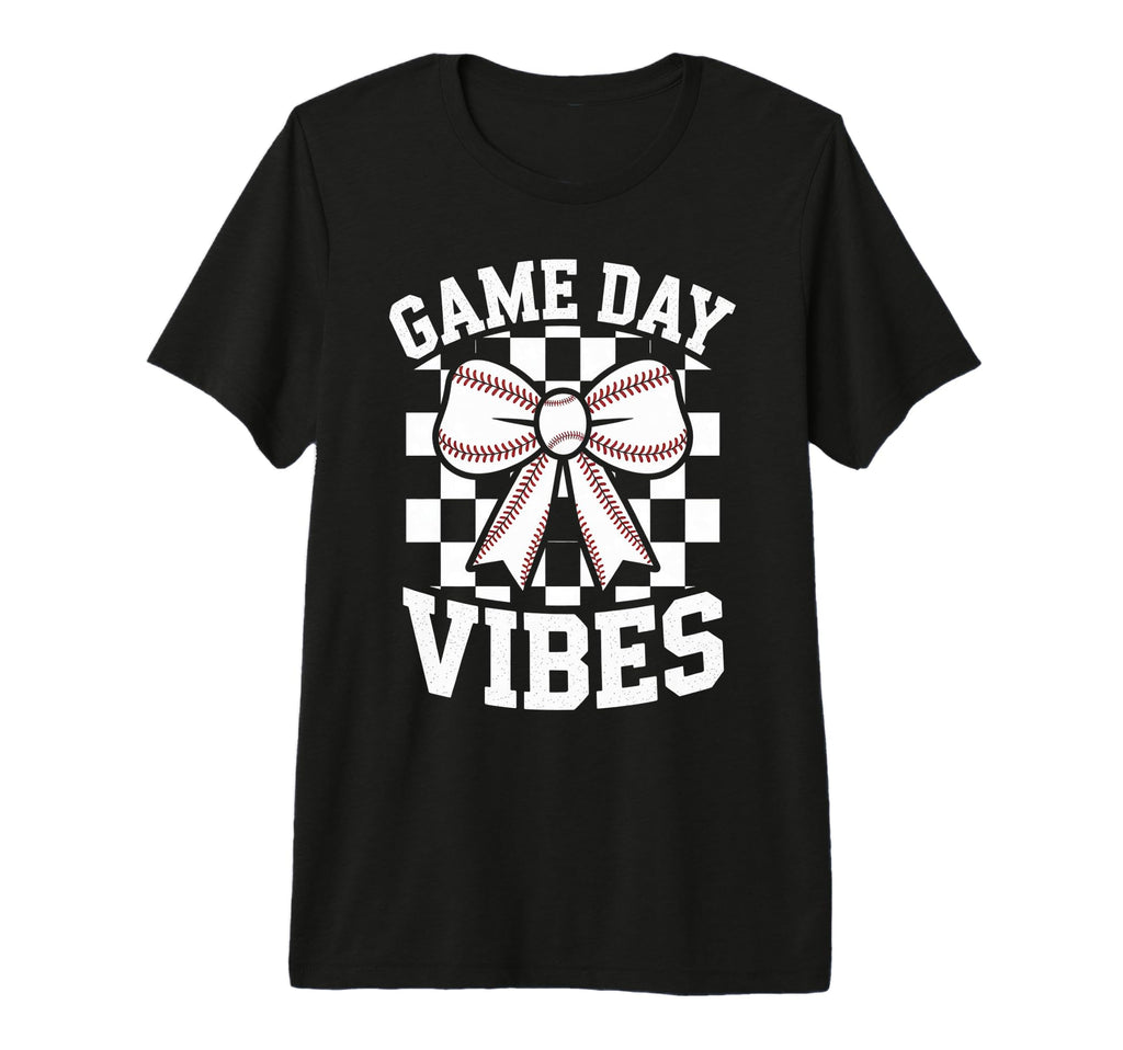 Game Day Vibes Coquette Bow Baseball T-Shirt - Streetwear Style Unisex - T-Shirt, Sweatshirt, Hoodie