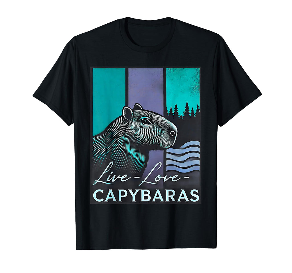 Capybara Womens Capy Capybaras Peace T-Shirt - Minimalist Print Unisex - T-Shirt, Sweatshirt, Hoodie