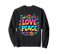 60S 70S Flower Power Groovy Love Peace Sweatshirt - Graphic Print Unisex - T-Shirt, Sweatshirt, Hoodie