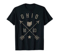 Ohio Distressed Home State Map Boho T-Shirt - Trendy Graphic for Adults - T-Shirt, Sweatshirt, Hoodie