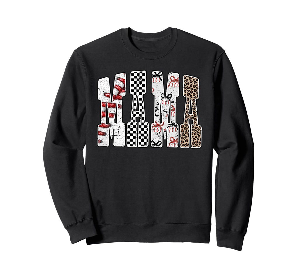 Mama Baseball Season Happy Game Sweatshirt - Custom Art Print for Adults - T-Shirt, Sweatshirt, Hoodie