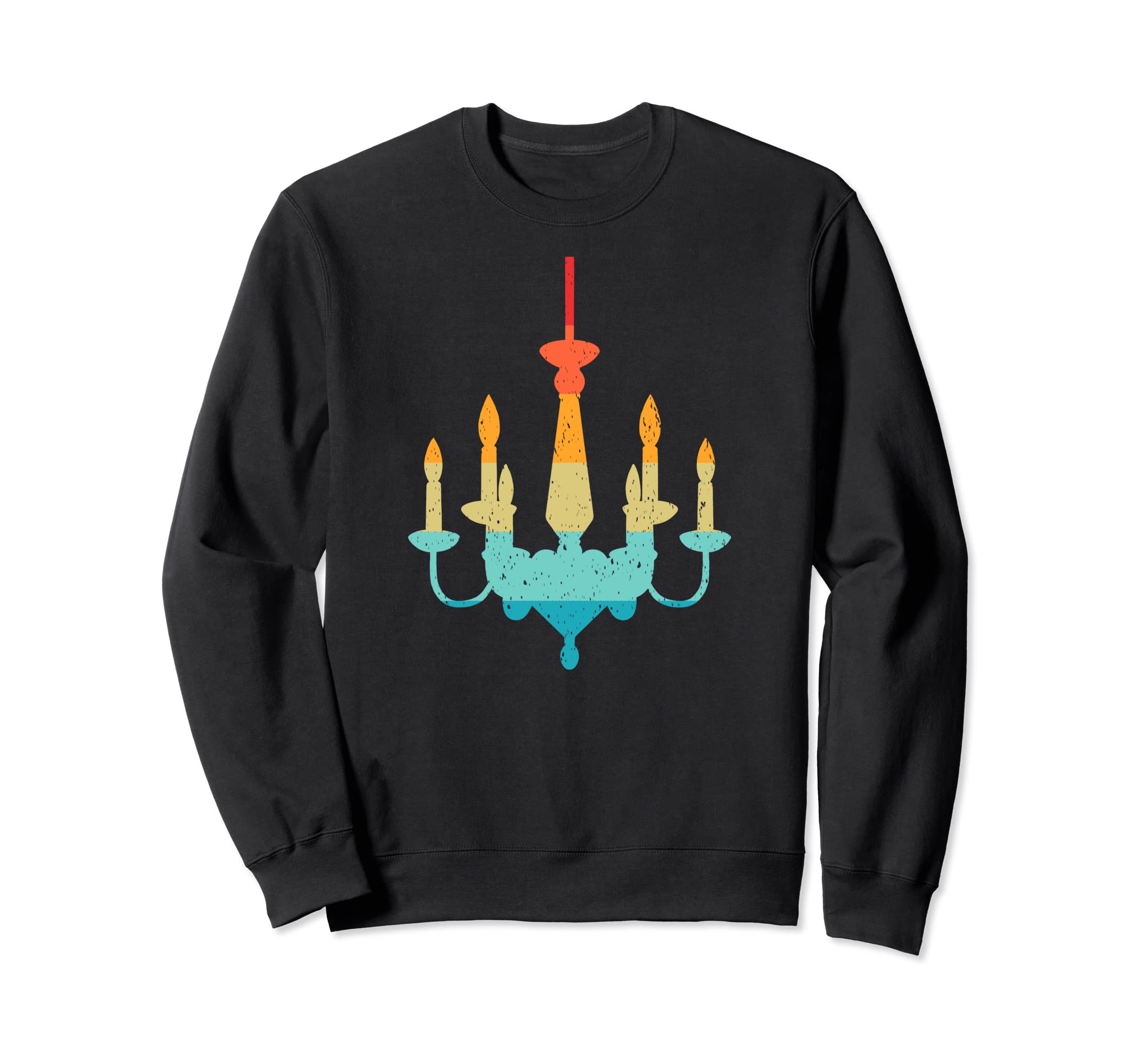 Chandelier Silhouette 70S 80S Sweatshirt - Aesthetic Graphic Men Women - T-Shirt, Sweatshirt, Hoodie