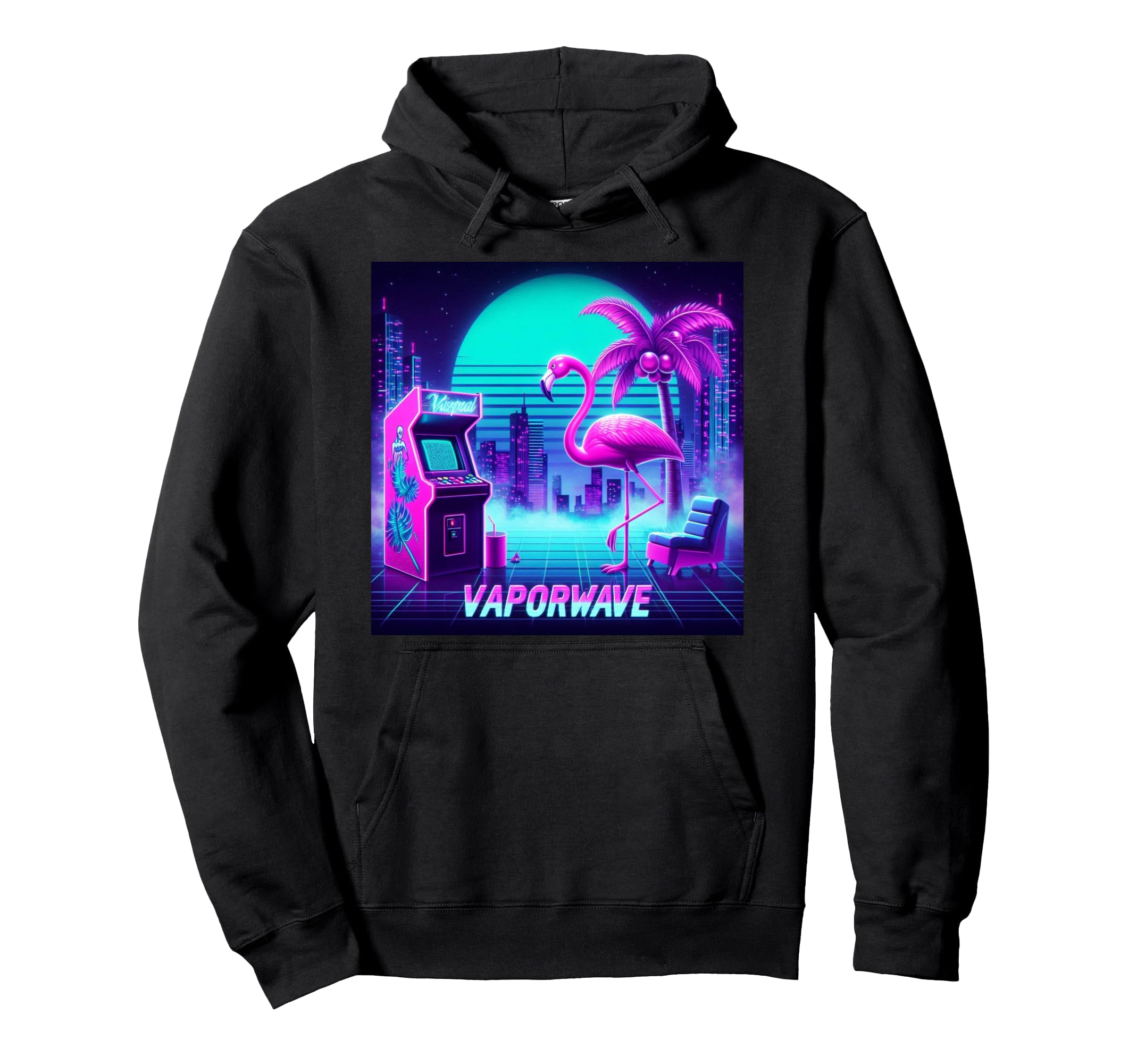 Vaporwave Aesthetic 80S 90S Vaporwave Hoodie - Graphic Print for Adults - T-Shirt, Sweatshirt, Hoodie