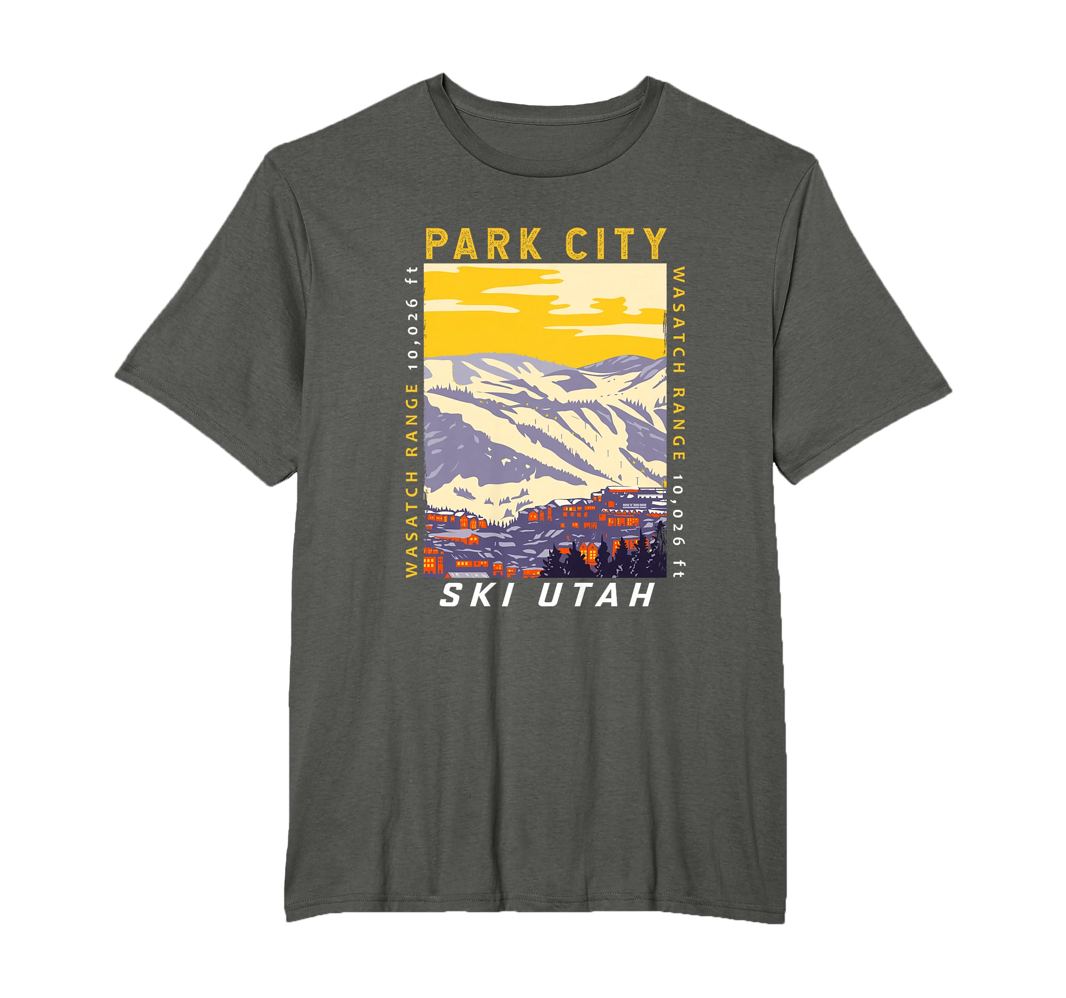 Park City Ski Area Utah Distressed T-Shirt - Fun Novelty Design Men Women - T-Shirt, Sweatshirt, Hoodie